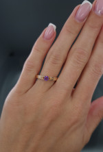  Gold ring "Lilac flash" 2